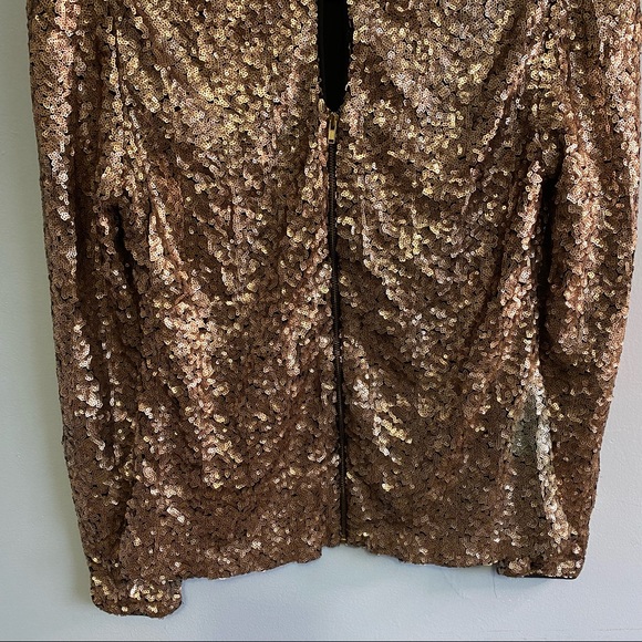 Nicole Miller Rose Gold Sequin Top - Picture 11 of 16